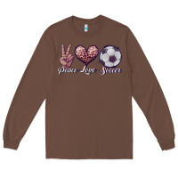 Chestnut peace love soccer Long Sleeve Tee - JahusDesignShop