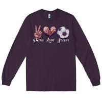 Plum peace love soccer Long Sleeve Tee - JahusDesignShop