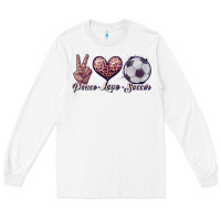 White peace love soccer Long Sleeve Tee - JahusDesignShop