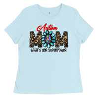 Baby Blue autism Ladies Tee - CowhideDigitalArt
