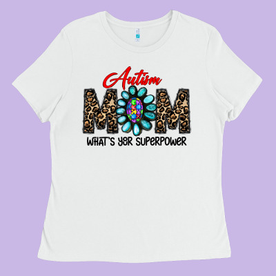 Autism Ladies Tee Designed By Cowhidedigitalart