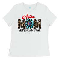 White autism Ladies Tee - CowhideDigitalArt