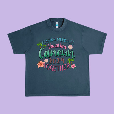 Making Memories Vacation Cancun 2024 Together Urban Heavy Tee Designed By Maliassmallbusiness