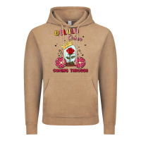 Vintage Coffee delulu queen coming through Vintage Hoodie - MaliasSmallBusiness
