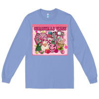 Colony Blue 3d retro pink christmas vibes Long Sleeve Tee - MaliasSmallBusiness