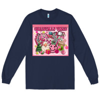 3d Retro Pink Christmas Vibes Long Sleeve Tee | Teevron
