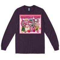Plum 3d retro pink christmas vibes Long Sleeve Tee - MaliasSmallBusiness
