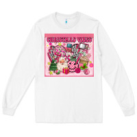 White 3d retro pink christmas vibes Long Sleeve Tee - MaliasSmallBusiness