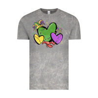 Cloud Rock mardi gras hearts Vintage Tee - MaliasSmallBusiness