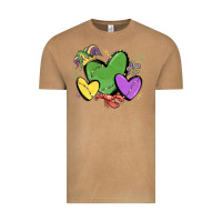 Mardi Gras Hearts Vintage Tee | Teevron