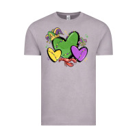 Vintage Zinc mardi gras hearts Vintage Tee - MaliasSmallBusiness