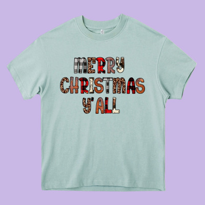 Merry Christmas Y All Heavy Core Tee Designed By Jahusdesignshop