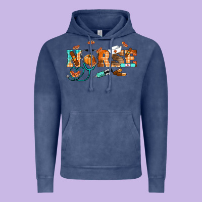 Fall Nurse Vintage Hoodie Designed By Ranaportraitstore