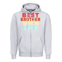 Heather Grey Best Brother Sİnce 2008 Zipper Hoodie - Bettercallsaul