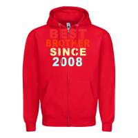 Red Best Brother Sİnce 2008 Zipper Hoodie - Bettercallsaul