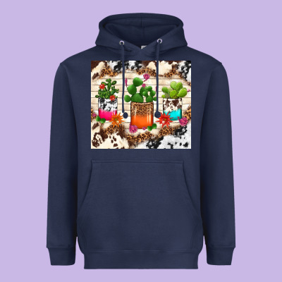 Cowhide Succulent Heavyweight Hoodie Designed By Tumblerdesignbyshophia