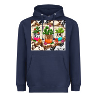 Navy cowhide succulent Heavyweight Hoodie - TumblerDesignByShophia