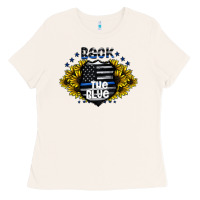 Bone back the blue Ladies Tee - CowhideDigitalArt