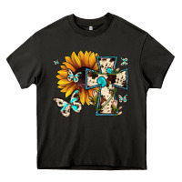 Asphalt cross with sunflower Heavy Core Tee - JahusDesignShop