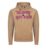 Vintage Coffee anxious dog lady Vintage Hoodie - MaliasSmallBusiness
