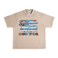 French Oak fishing lure flag keepin' it reel Urban Heavy Tee - MaliasSmallBusiness