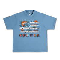 Pebble Blue fishing lure flag keepin' it reel Urban Heavy Tee - MaliasSmallBusiness