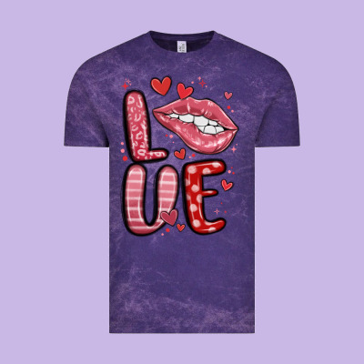 Western Love Lips Vintage Tee Designed By Maliassmallbusiness