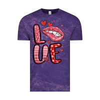Cloud Purple western love lips Vintage Tee - MaliasSmallBusiness