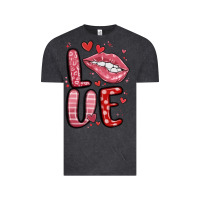Vintage Black western love lips Vintage Tee - MaliasSmallBusiness