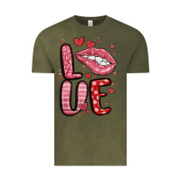 Vintage Olive western love lips Vintage Tee - MaliasSmallBusiness