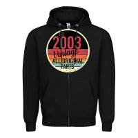 Black 16th Birthday gift Vintage 2003 Zipper Hoodie - Bettercallsaul