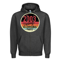 Charcoal Heather 16th Birthday gift Vintage 2003 Zipper Hoodie - Bettercallsaul