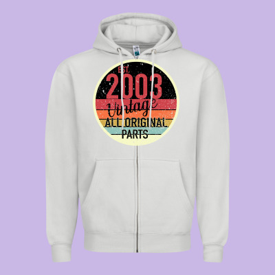 16th Birthday Gift Vintage 2003 Zipper Hoodie Designed By Bettercallsaul