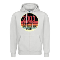 Dove Grey 16th Birthday gift Vintage 2003 Zipper Hoodie - Bettercallsaul