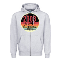 Heather Grey 16th Birthday gift Vintage 2003 Zipper Hoodie - Bettercallsaul