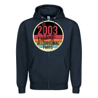 Navy 16th Birthday gift Vintage 2003 Zipper Hoodie - Bettercallsaul
