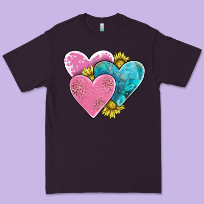 Hearts Premium Tee Designed By Adodesignshop