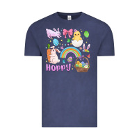 Vintage Denim easter hoppy bunny Vintage Tee - MaliasSmallBusiness