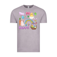 Vintage Zinc easter hoppy bunny Vintage Tee - MaliasSmallBusiness