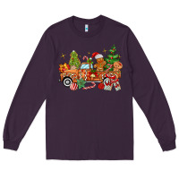 Plum christmas gingerbread truck Long Sleeve Tee - MaliasSmallBusiness