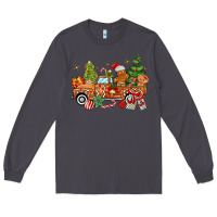 Smoke christmas gingerbread truck Long Sleeve Tee - MaliasSmallBusiness