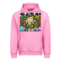 Fuchsia Pink Easter Bunny Tumbler Urban Hoodie - BundleAndBundleShop