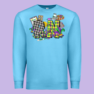 Registered Nurse Mardi Gras Premium Sweatshirt Designed By Cowgirlartshop