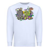 White registered nurse mardi gras Premium Sweatshirt - CowGirlArtShop
