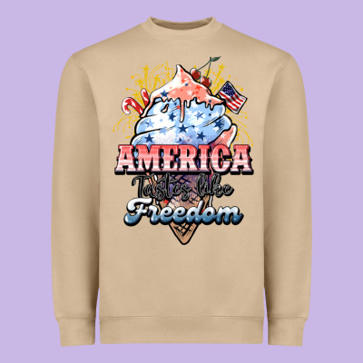 America Ice Cream Heavyweight Sweatshirt Designed By Nancycooperartshop