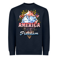 Navy America ice cream Heavyweight Sweatshirt - NancyCooperArtShop