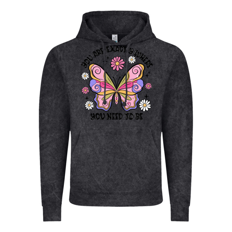 You Are Exactly Where You Need To Be Vintage Hoodie by MaliasSmallBusiness | Teevron