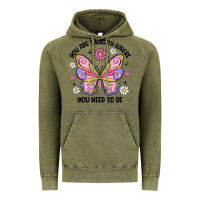 Vintage Olive you are exactly where you need to be Vintage Hoodie - MaliasSmallBusiness