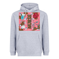 Heather Grey pink glitter nurse Heavyweight Hoodie - TumblerDesignByShophia