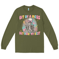 Army Green bit of a mess but doing my best Long Sleeve Tee - MaliasSmallBusiness
